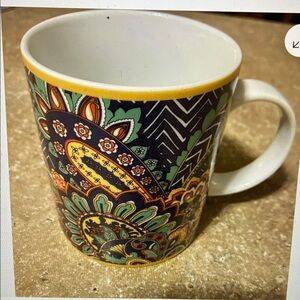 Vera Bradley Coffee Mug Cup Colorful Microwave Dishwasher Safe Ceramic Mug